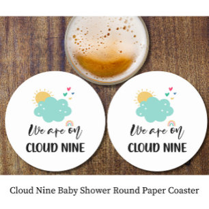 Posavasos Redondo De Papel Ducha de Cloud Nine Baby 