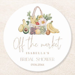 Posavasos Redondo De Papel Ducha de Novia Fuera del Mercado