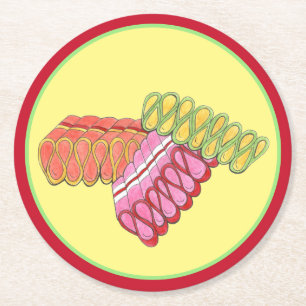 Posavasos Redondo De Papel Dulce dulce de la fiesta de los viejos Navidades d