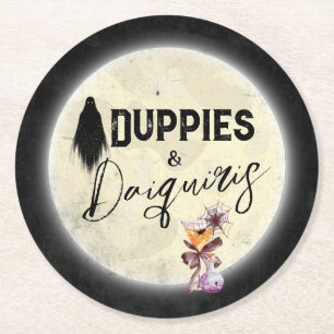 Posavasos Redondo De Papel Duppies y Daiquiris Halloween Papelera