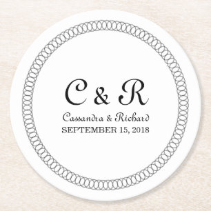 Posavasos Redondo De Papel Ebony Envolvente Redondo De Papel