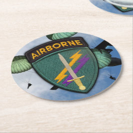 Posavasos Redondo De Papel Ejército USACAPOC(A) Operaciones psicológicas