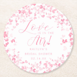 Posavasos Redondo De Papel El Amor Está En La Ducha De Novias De Air El día d