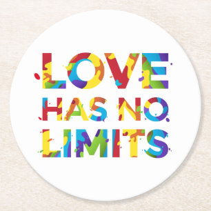 Posavasos Redondo De Papel El amor no tiene límites