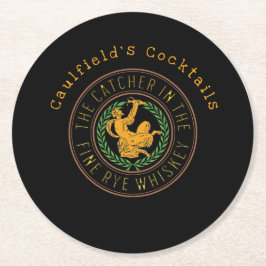 Posavasos Redondo De Papel El catcher con la temática literaria del susurro f