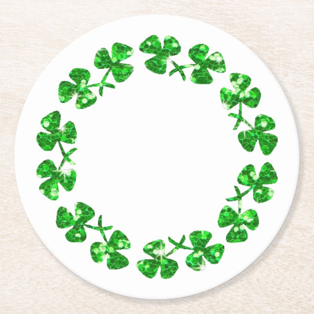 Posavasos Redondo De Papel El día de St Patrick (Anverso)