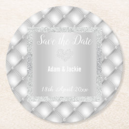 POSAVASOS REDONDO DE PAPEL EL DIAMANTE GRIS DE PLATA MODERNO GUARDA LA COSTA