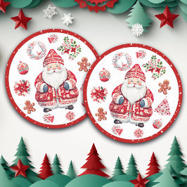 Posavasos Redondo De Papel El Escandinavo Santa Claus Red