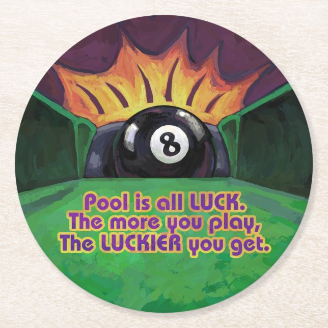 Posavasos Redondo De Papel El estanque es la suerte (Anverso)