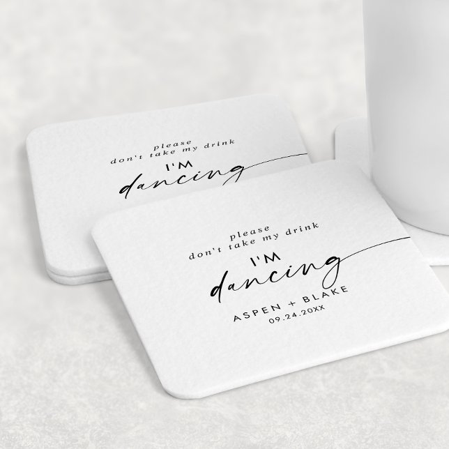 Posavasos Redondo De Papel El guión moderno no bebo mi baile (Subido por el creador)