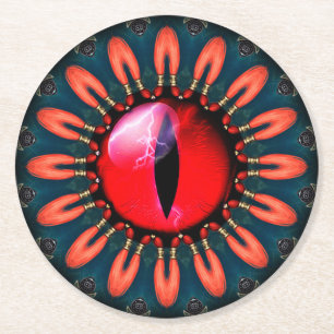 Posavasos Redondo De Papel El ojo del dragón