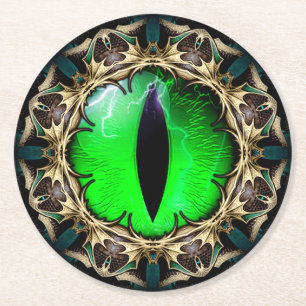 Posavasos Redondo De Papel El ojo del dragón