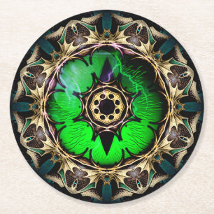 Posavasos Redondo De Papel El ojo del dragón