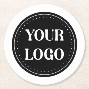 Posavasos Redondo De Papel Elegante, contemporáneo, refinado y personalizable