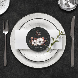 Posavasos Redondo De Papel Elegante escayola de papel redondo de roya negra f