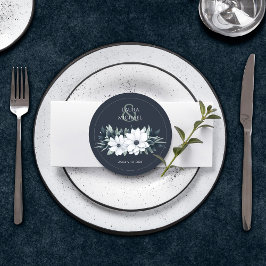 Posavasos Redondo De Papel Elegante escayola de papel redondo Verde azulado d