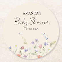 Elegantes flores silvestres Baby Shower