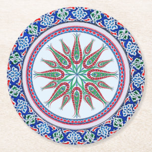 Posavasos Redondo De Papel Elegantes y lujosas galletitas de papel