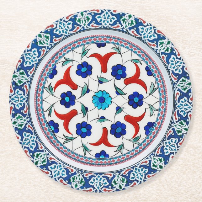 Posavasos Redondo De Papel Elegantes y lujosas galletitas de papel (Anverso)