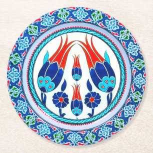 Posavasos Redondo De Papel Elegantes y lujosas galletitas de papel