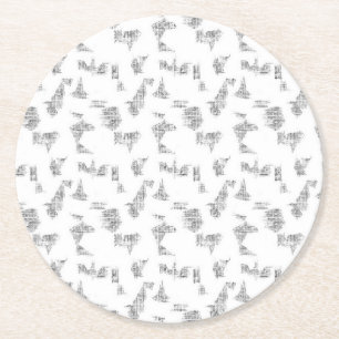 Posavasos Redondo De Papel Eleva tu marca con portaobjetos de papel de alta c