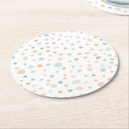 Posavasos Redondo De Papel Elliot Confetti Water Dots Paper Coaster