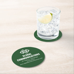 Posavasos Redondo De Papel Empresa de Tecnología Verde Personalizada Negocio