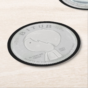 Posavasos Redondo De Papel En Dios confiamos