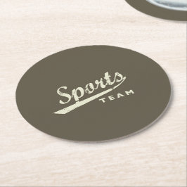 Posavasos Redondo De Papel Equipo deportivo genérico