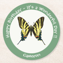 Es una escarpada fiesta de cumpleaños de mariposas