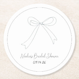 Posavasos Redondo De Papel Esbozo con forma de traza de mano escurridizo con 