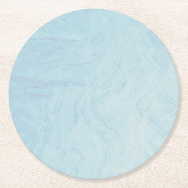 Posavasos Redondo De Papel escayola de papel verde de piedra de mármol (Anverso)