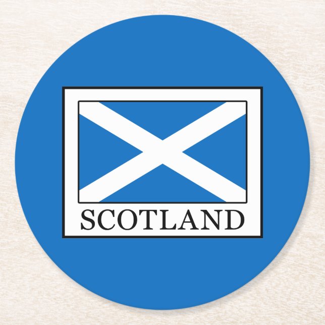 Posavasos Redondo De Papel Escocia (Anverso)
