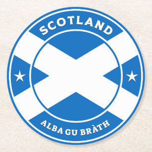 Posavasos Redondo De Papel Escocia para siempre