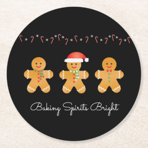 Posavasos Redondo De Papel Espíritus Brillantes Hombres De Pan