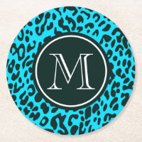Estampado leopardo azul