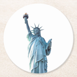 Posavasos Redondo De Papel Estatua de la libertad