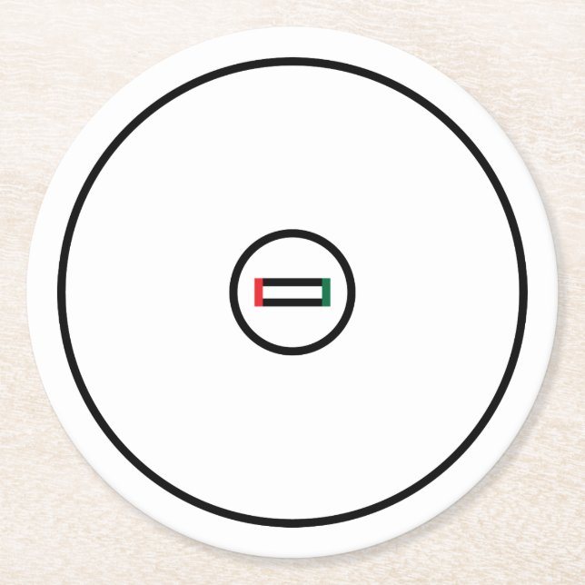 Posavasos Redondo De Papel Estera de lucha (Anverso)