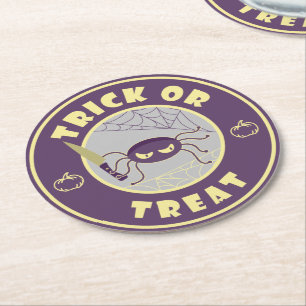 Posavasos Redondo De Papel Estilo de araña halloween Starbucks