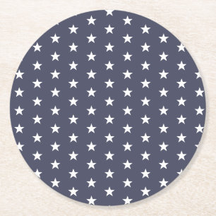 Posavasos Redondo De Papel Estrellas 4 de julio Día de la Independencia