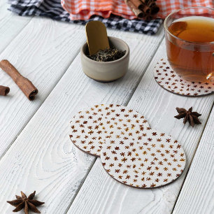 Posavasos Redondo De Papel Estrellas acuáticas - ámbar