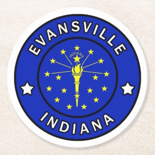 Posavasos Redondo De Papel Evansville Indiana