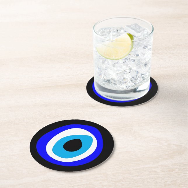 Posavasos Redondo De Papel Evil Eye Talisman y Arab Amulet /turco, griego (In situ)