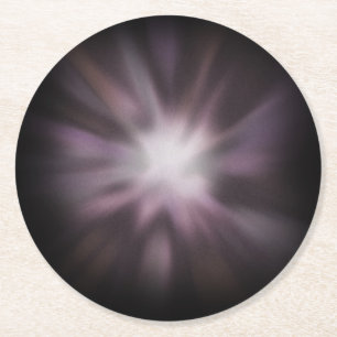 Posavasos Redondo De Papel Explosión cósmica - Explosión espacial en negro