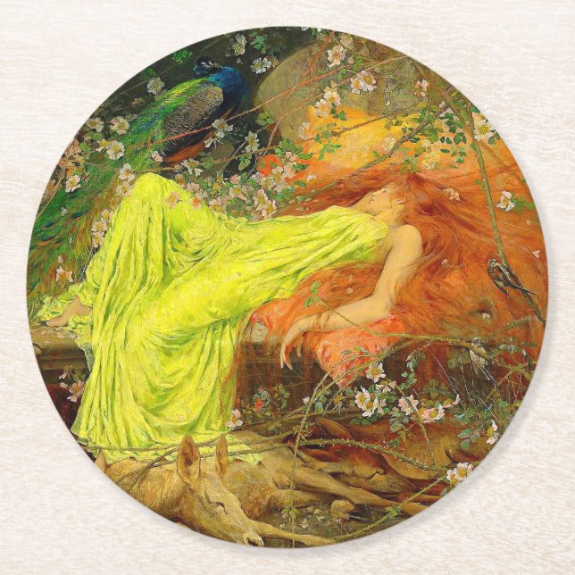 Posavasos Redondo De Papel Fairy Tale Arthur Wardle (Anverso)