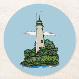 Posavasos Redondo De Papel Faro