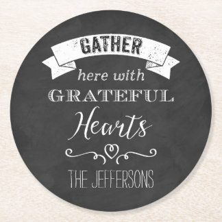 Posavasos Redondo De Papel FAUX Chalkboard Grapits Hearts PAPER Coasters 4