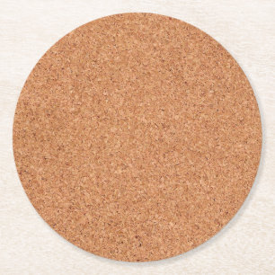 Posavasos Redondo De Papel Faux Corkboard