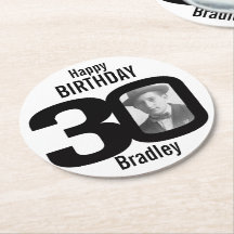 Feliz cumpleaños 30 serpentinas de papel con nombr