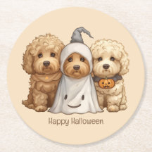 Feliz Halloween Goldendoodle Dogs